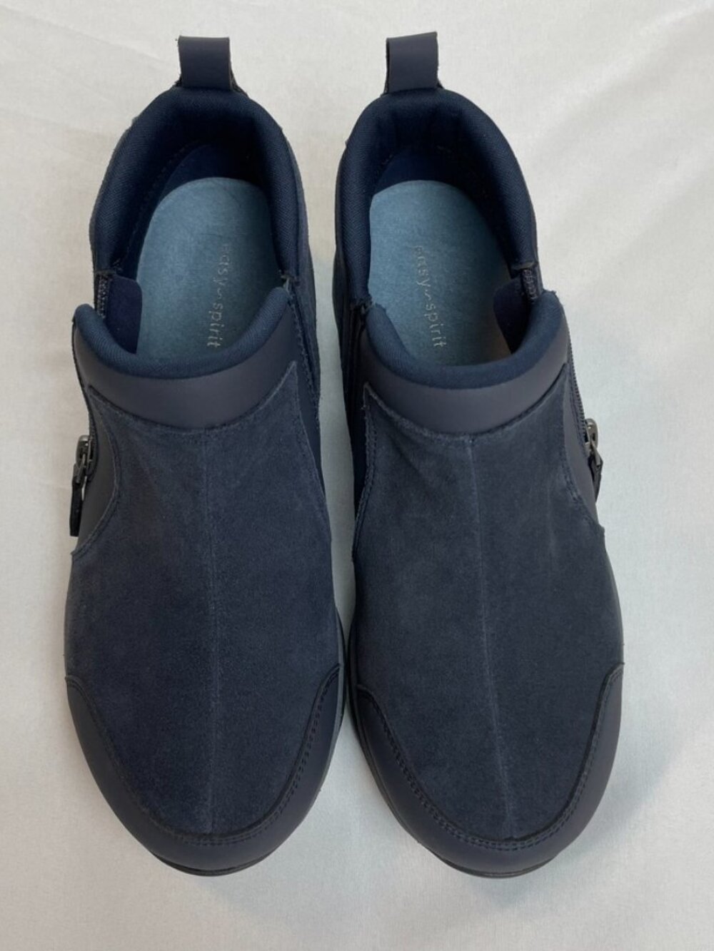 UGC Easy Spirit Evony Dark Blue Suede Ankle Booties Comfort Shoes 8.5 WW